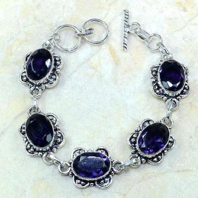 Am 1113b bracelet 1900 belle epoque amethyste violette pourpre bijou achat vente argent 925