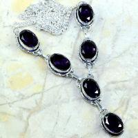 Am 1118d collier parure sautoir 1900 amethyste pourpre bijou achat vente argent 925