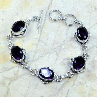 Am 1119b bracelet 1900 belle epoque amethyste violette pourpre bijou achat vente argent 925