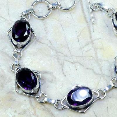 Am 1119b bracelet 1900 belle epoque amethyste violette pourpre bijou achat vente argent 925