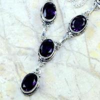 Am 1121b collier parure sautoir 1900 amethyste pourpre bijou achat vente argent 925