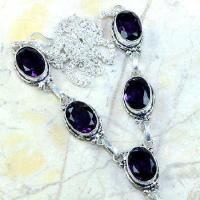 Am 1121c collier parure sautoir 1900 amethyste pourpre bijou achat vente argent 925