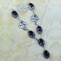 Am 1127d collier parure sautoir 1900 art deco amethyste pourpre bijou achat vente argent 925