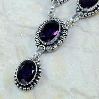 Am 1138d collier parure sautoir 1900 amethyste pourpre toile araignee bijou achat vente argent 925