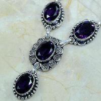 Am 1140b collier parure sautoir 1900 amethyste pourpre bijou achat vente argent 925