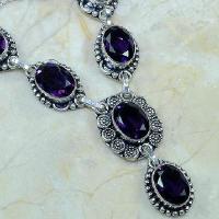 Am 1140d collier parure sautoir 1900 amethyste pourpre bijou achat vente argent 925