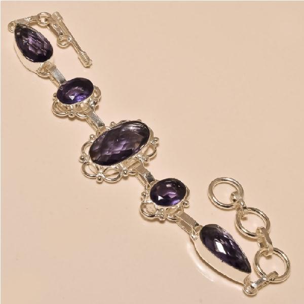 Am 1142a bracelet 1900 belle epoque amethyste violette pourpre bijou achat vente argent 925