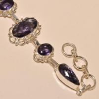 Am 1142b bracelet 1900 belle epoque amethyste violette pourpre bijou achat vente argent 925