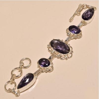 Am 1142c bracelet 1900 belle epoque amethyste violette pourpre bijou achat vente argent 925