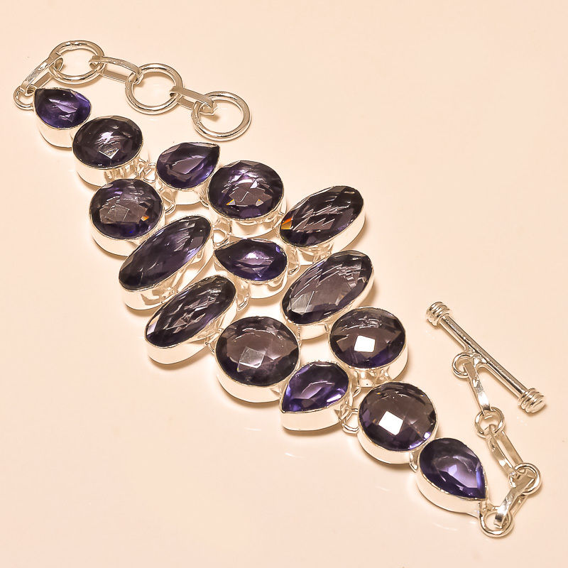 Am 1146a bracelet 1900 belle epoque amethyste violette pourpre bijou achat vente argent 925