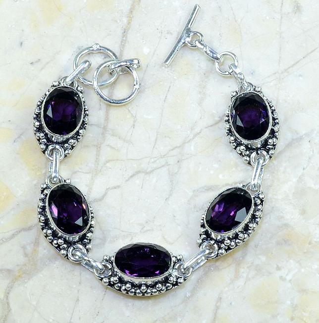 Am 1148a bracelet 1900 belle epoque amethyste violette pourpre bijou achat vente argent 925