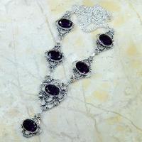 Am 1157d collier parure sautoir 1900 amethyste pourpre bijou achat vente argent 925