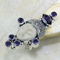 Am 1166a bague t55 bouddha amethyste jade achat vente argent 925