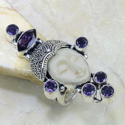 Am 1166c bague t55 bouddha amethyste jade achat vente argent 925