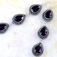 Am 1190b boucles pendants oreilles amethyste pourpre bijou achat vente argent 925