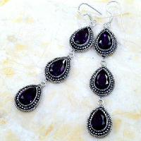 Am 1190c boucles pendants oreilles amethyste pourpre bijou achat vente argent 926