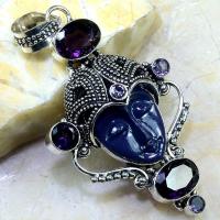 Am 1193a pendant pendentif amethyste jaspe bouddha esoterique gemme achat vente bijou argent 925