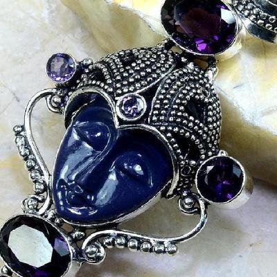 Am 1193b pendant pendentif amethyste jaspe bouddha esoterique gemme achat vente bijou argent 925