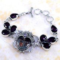 Am 1195d bracelet amethyste violette pourpre bouddha hippie bijou achat vente argent 925