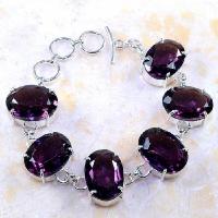 Am 1196a bracelet 1900 belle epoque amethyste violette pourpre bijou achat vente argent 925