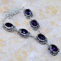 Am 1205a collier parure sautoir 1900 amethyste pourpre bijou achat vente 1