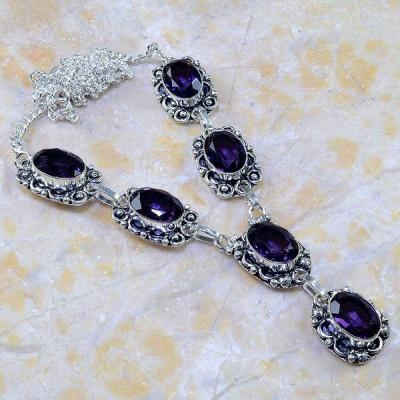 Am 1205b collier parure sautoir 1900 amethyste pourpre bijou achat vente 1