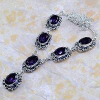 Am 1205d collier parure sautoir 1900 amethyste pourpre bijou achat vente 1