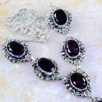 Am 1212c collier parure sautoir 1900 amethyste pourpre bijou achat vente