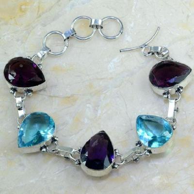 Am 1215a bracelet 1900 belle epoque amethyste violette pourpre topaze bijou achat vente argent 925