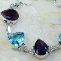 Am 1215b bracelet 1900 belle epoque amethyste violette pourpre topaze bijou achat vente argent 925