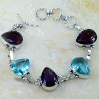 Am 1215d bracelet 1900 belle epoque amethyste violette pourpre topaze bijou achat vente argent 925