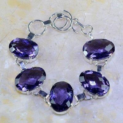 Am 1218b bracelet 1900 belle epoque amethyste violette pourpre bijou achat vente argent 925