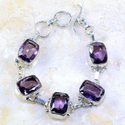 Am 1219b bracelet 1900 belle epoque amethyste violette pourpre bijou achat vente argent 925