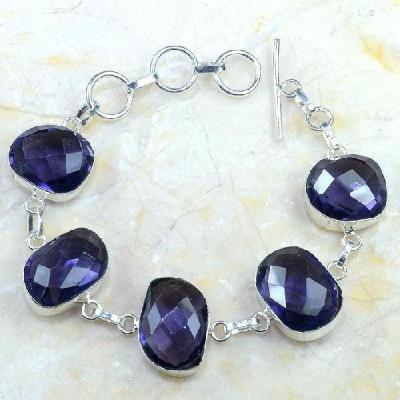 Am 1223b bracelet 1900 belle epoque amethyste violette pourpre bijou achat vente argent 925