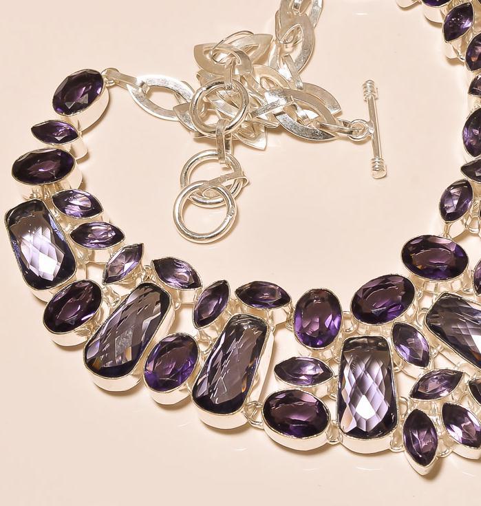Am 1224c collier parure sautoir 1900 amethyste pourpre bijou achat vente