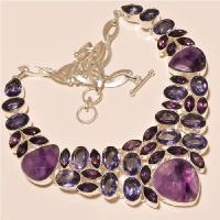 Am 1225a collier parure sautoir 1900 amethyste pourpre bijou achat vente