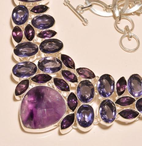 Am 1225b collier parure sautoir 1900 amethyste pourpre bijou achat vente 2