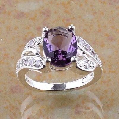 Am 1235c bague t57 fiancailles amethyste pourpre 1900 bijoux achat vente argent 925