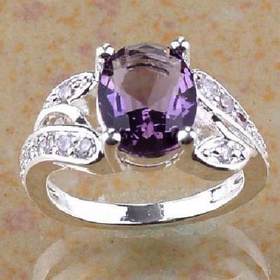 Am 1235c bague t57 fiancailles amethyste pourpre 1900 bijoux achat vente argent 925