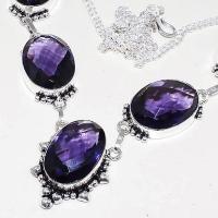 Am 1245b collier parure sautoir 1900 amethyste pourpre bijou achat vente