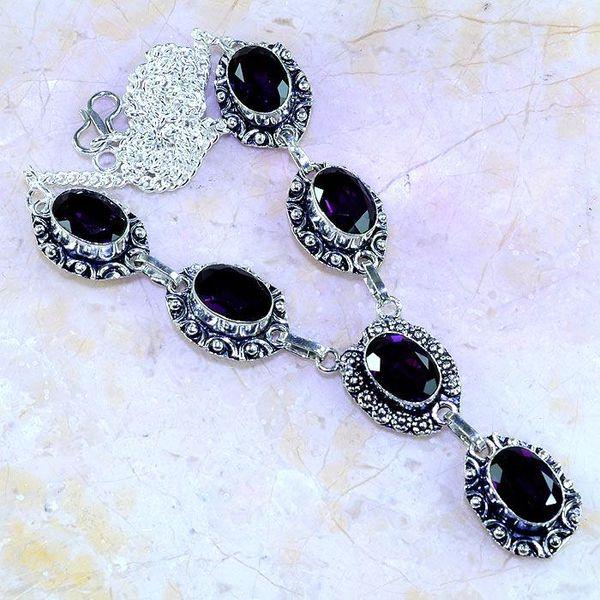 Am 1256a collier parure sautoir 1900 amethyste pourpre bijou achat vente