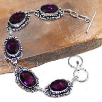 Am 1257a bracelet 1900 belle epoque amethyste violette pourpre bijou achat vente argent 925