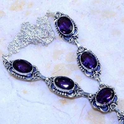 Am 1260b collier parure sautoir 1900 amethyste pourpre bijou achat vente