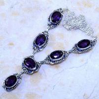 Am 1260d collier parure sautoir 1900 amethyste pourpre bijou achat vente