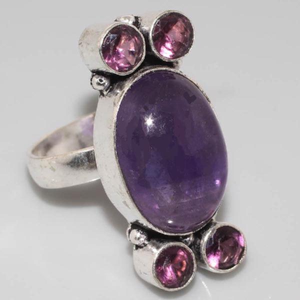 Am 1269a bague medievale amethyste violet 1900 bijoux achat vente argent 925