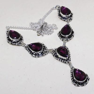 Am 1272a collier parure sautoir 1900 amethyste pourpre bijou achat vente