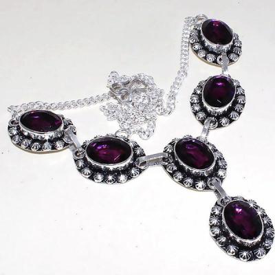 Am 1273a collier parure sautoir 1900 amethyste pourpre bijou achat vente 1