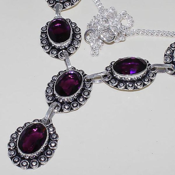 Am 1277b collier parure sautoir 1900 amethyste pourpre bijou achat vente