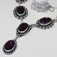 Am 1278b collier parure sautoir 1900 amethyste pourpre bijou achat vente