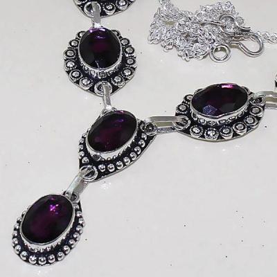 Am 1278a collier parure sautoir 1900 amethyste pourpre bijou achat vente